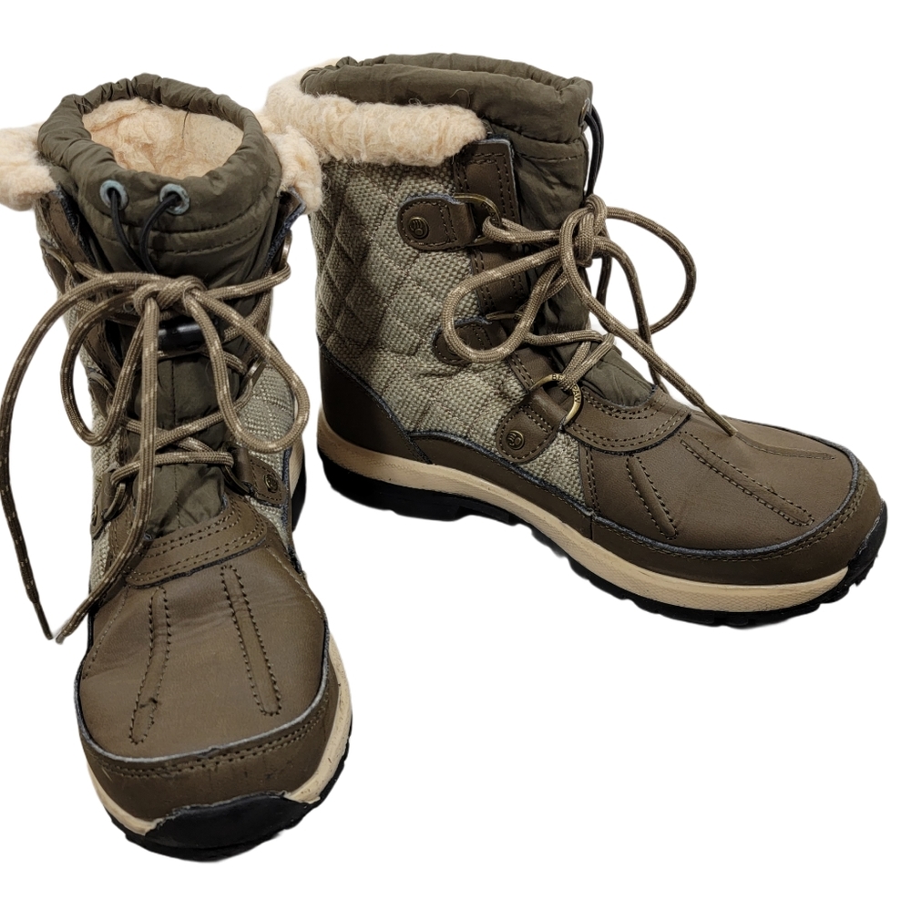 Bearpaw Cassie Snow Sheepskin quilted leather Boot